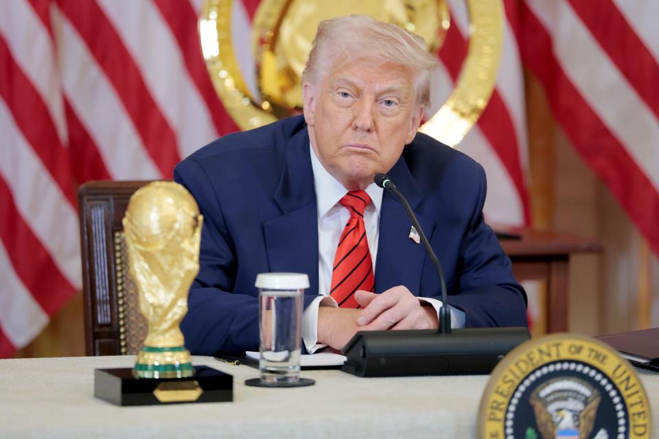 President Trump Participates In FIFA Task Force Meeting In East Room