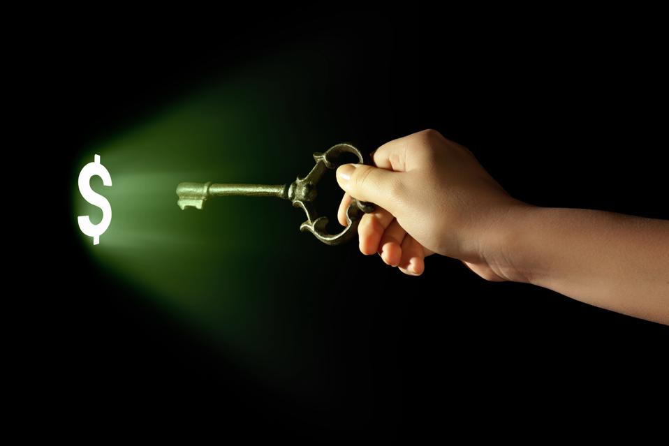 Hand with key