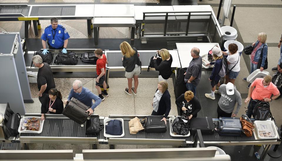 TSA security lines at Denver International Airport