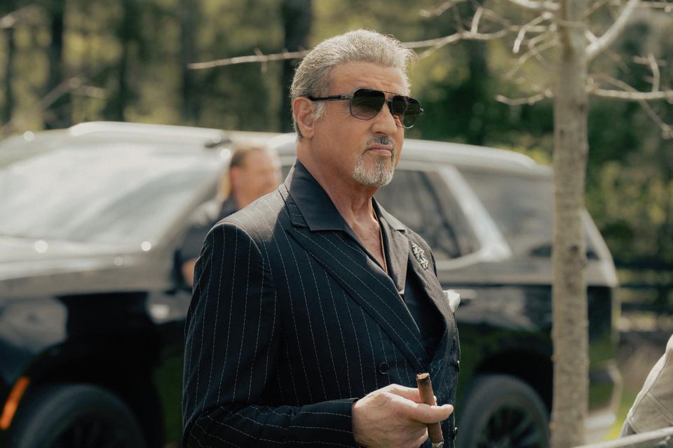 Sylvester Stallone as Dwight Manfredi in "Tulsa King," Season 3, Episode 2.