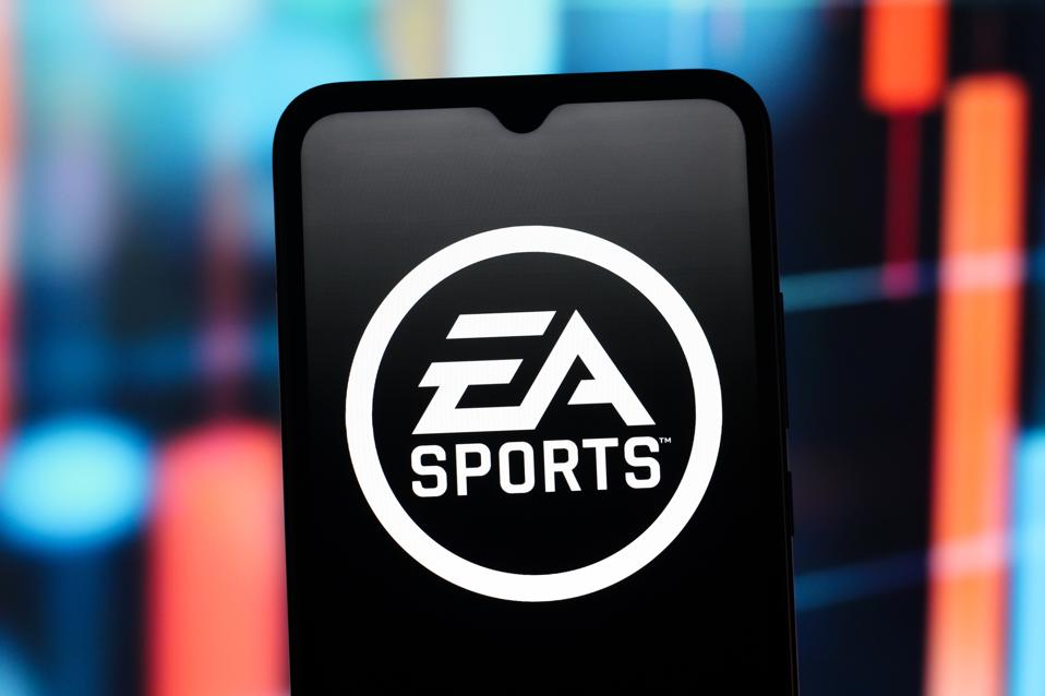 In this photo illustration, the EA Sports logo is seen...