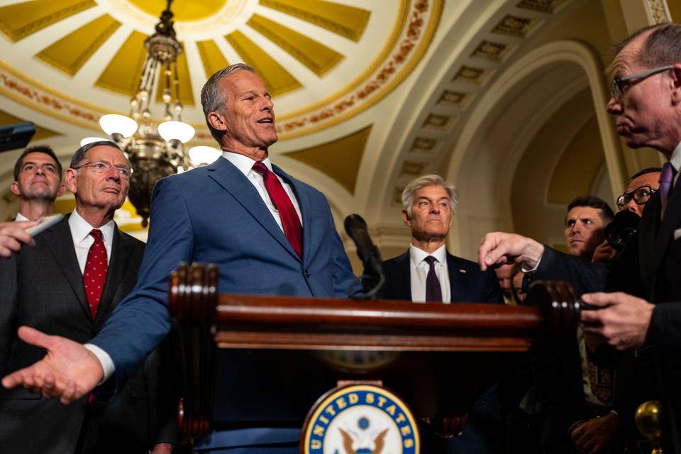 Senators Meet On Capitol Hill For Weekly Policy Luncheons