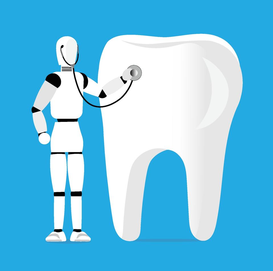 AI examining tooth