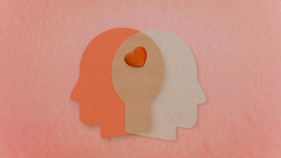 empathy conceptual paper image in pink.Love.concept