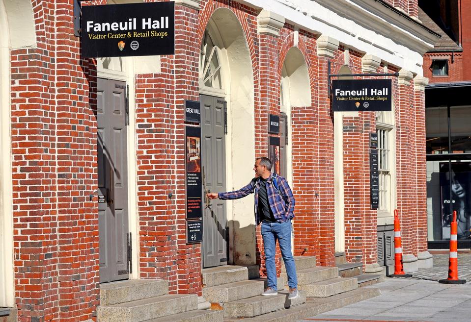 Boston tourists turned away as government shutdown affects the area.