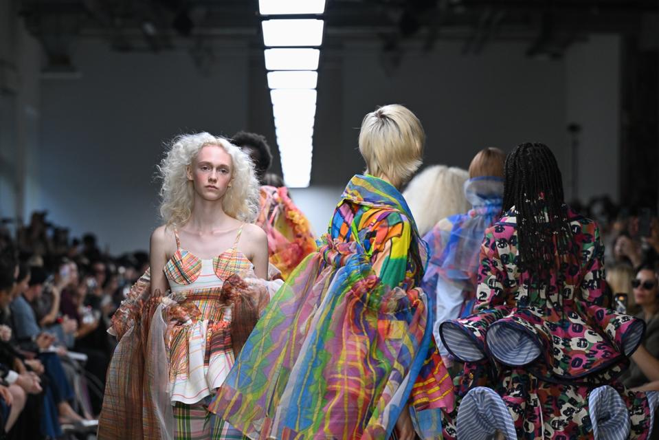 Anrealage show finale at Paris Fashion Week.