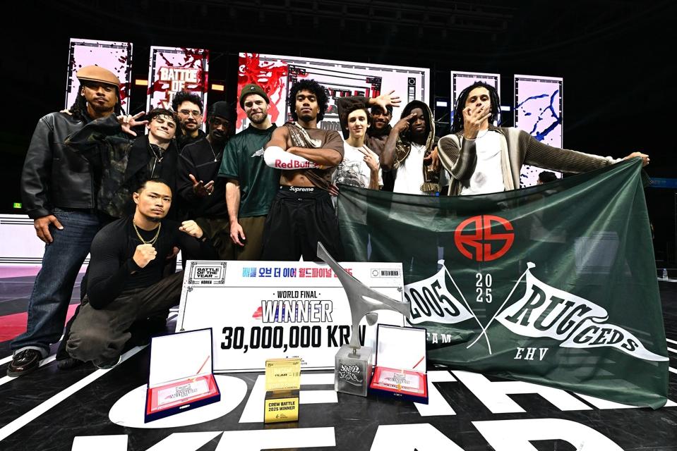 Dutch crew The Ruggeds after winning the Battle of the Year World Final in South Koea