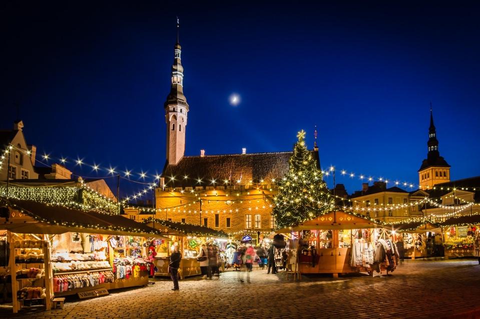 People enjoy Christmas Market