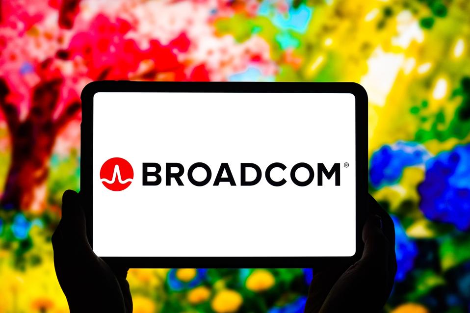 In this photo illustration, Broadcom