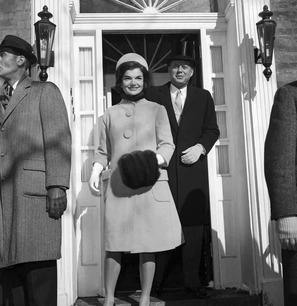 John Kennedy and Jacqueline Leaving For White House
