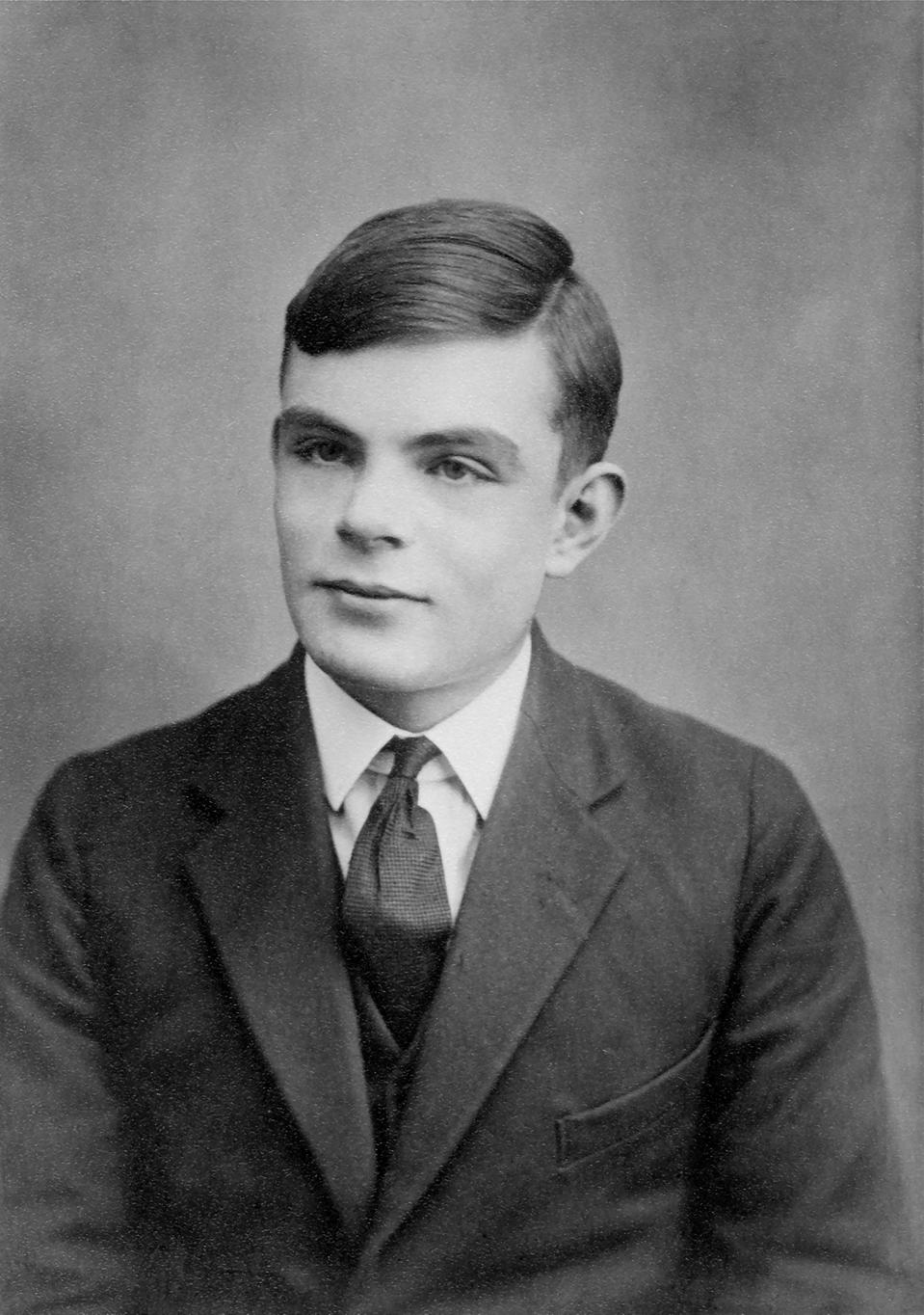 Alan Turing (1912-1954), computer scientist and cryptologist instrumental in breaking Germany's 'enigma' machine code during World War II, c. 1928