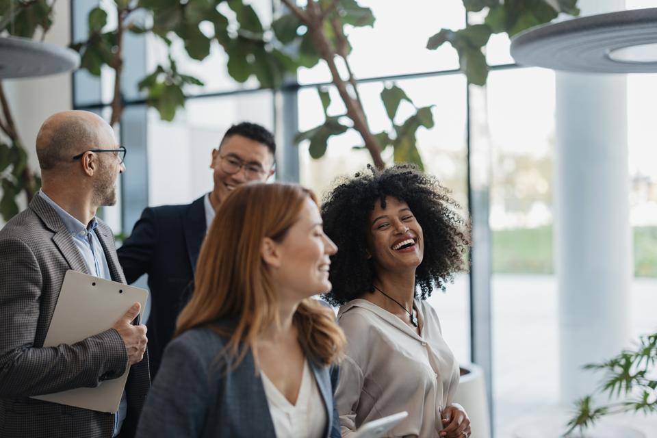 Team Collaboration in Modern Office Space