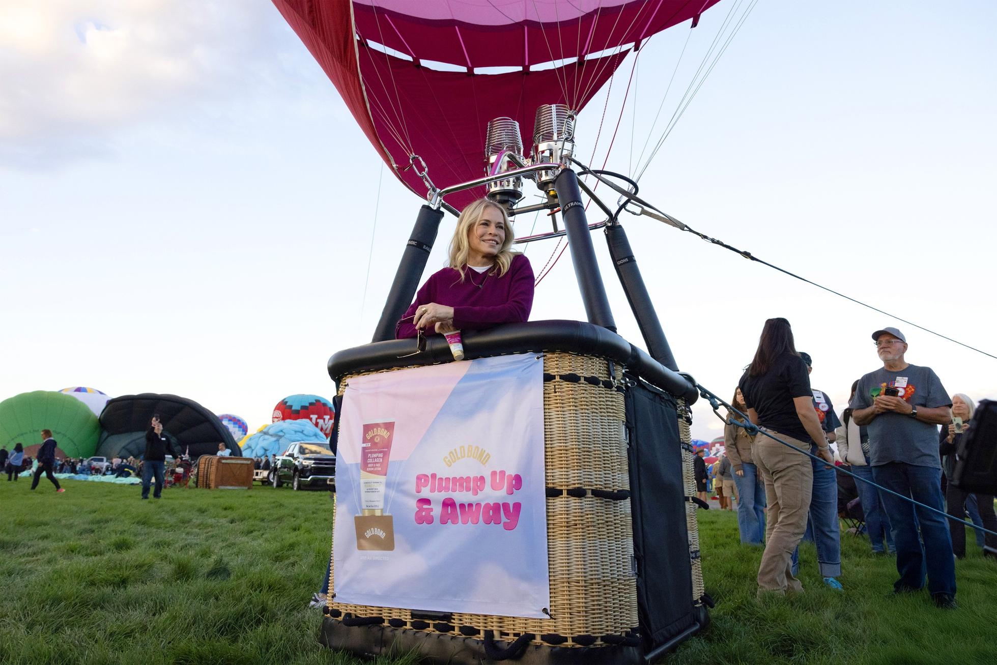 Chelsea Handler at the Albuquerque International Balloon Fiesta with Gold Bond