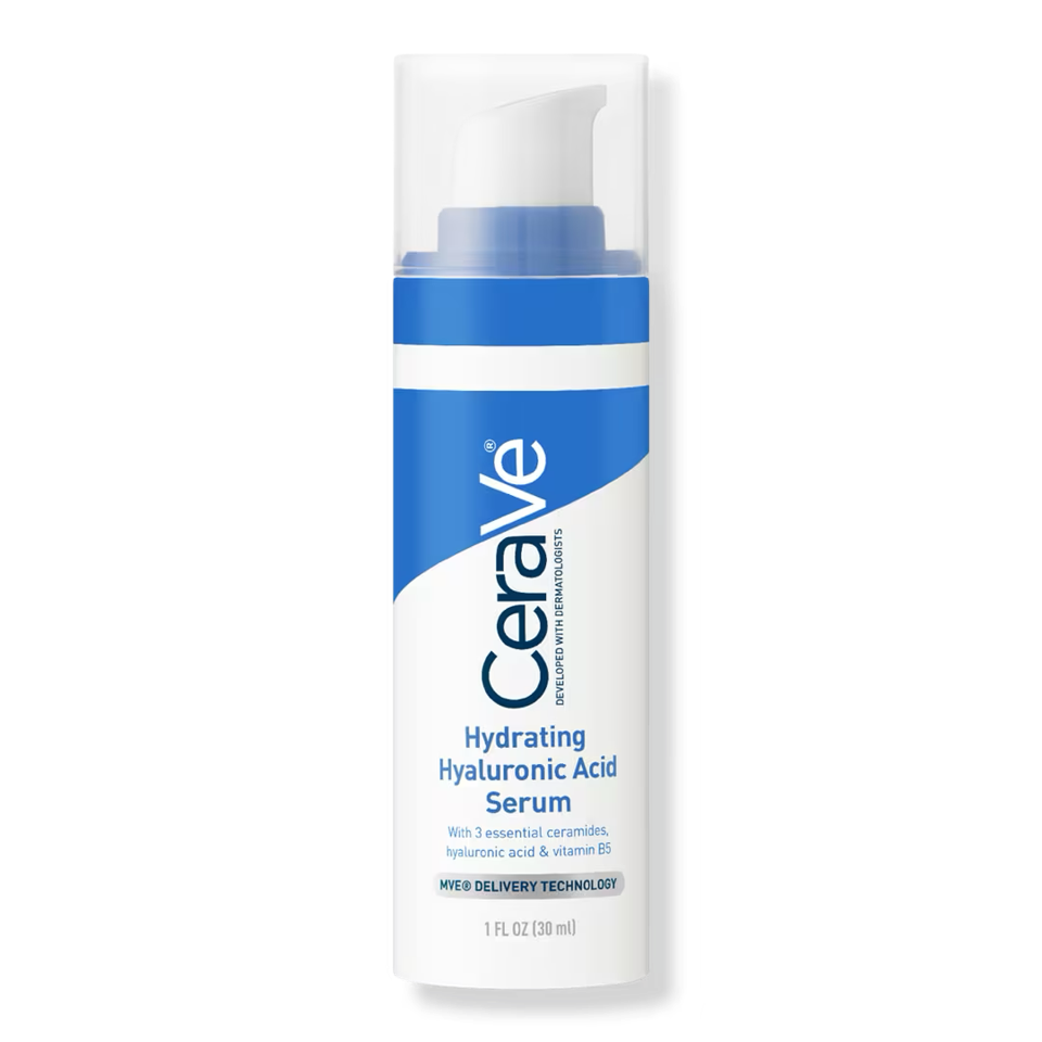 CeraVe Hydrating Hyaluronic Acid Serum on a white background