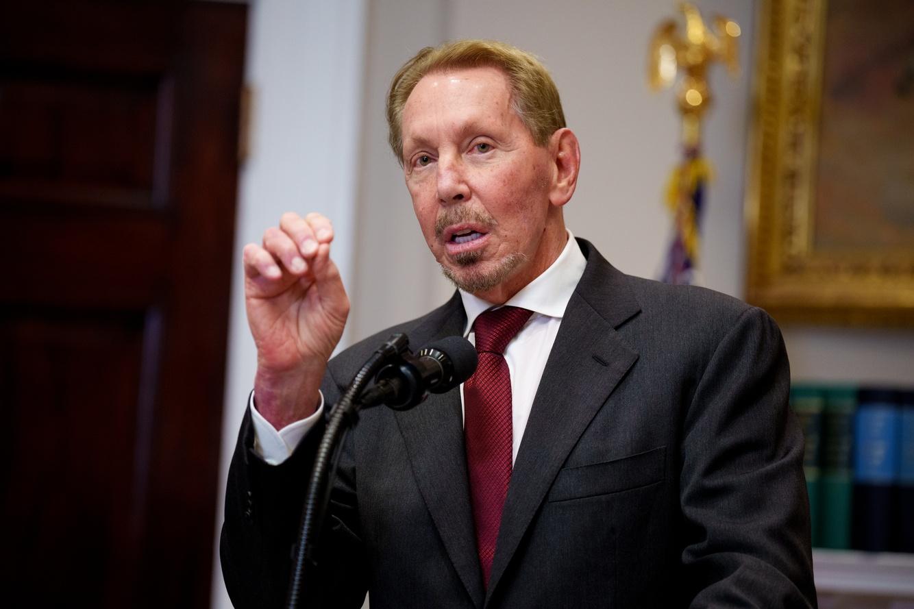 Larry Ellison Delivers Remarks, Announces Infrastructure Plan At White House