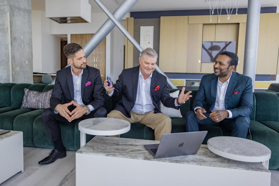 Shravan Parsi and partners meeting at American Ventures offices.