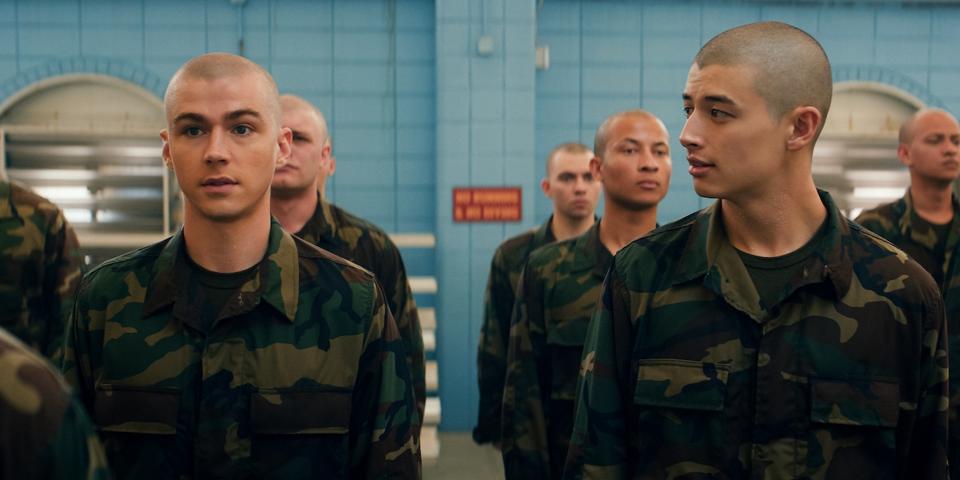 Netflix, Boots, Andy Parker, Greg Cope White, U.S. Marines, Desert Storm, The Gulf War, Don't Ask Don't Tell, Norman Lear, gay in the military, true story, Miles Heizer, Liam Oh, Max Parker, Kieron Moore, Cedrick Cooper, Ana Ayora, Blake Burt, Nicholas Logan, Dominic Goodman, Angus O’Brien, Rico Paris, Vera Farmiga, The Pink Marine, Netflix original series