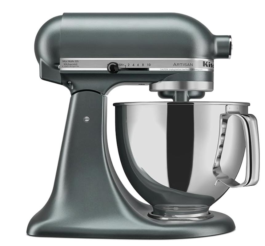 KitchenAid Artisan Stand Mixer in Ice Blue on a white background