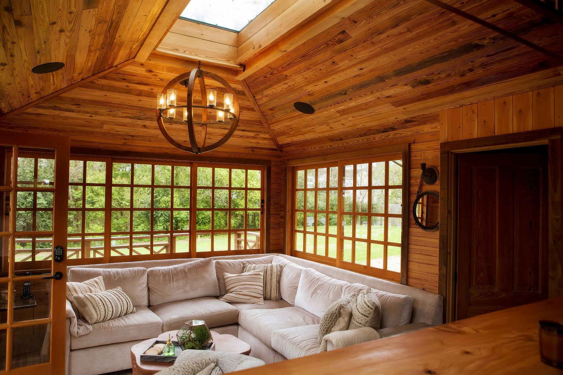 Raising Cane's founder Todd Graves' treehouse living room.