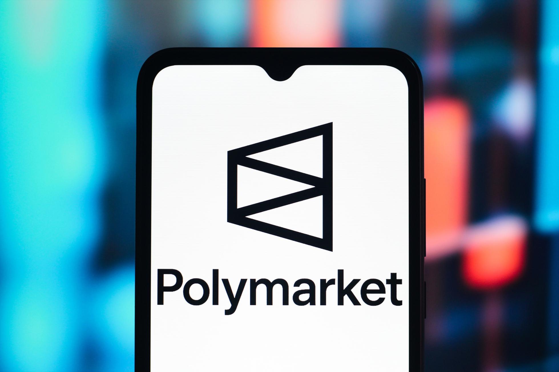 In this photo illustration, the Polymarket (Poly Market)...