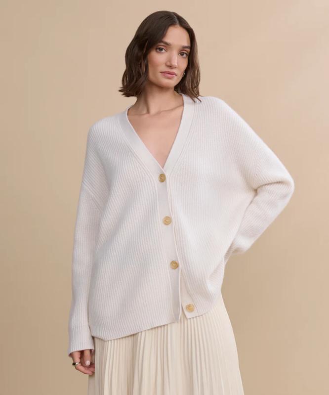 Women's Cashmere Cocoon Cardigan Ivory
