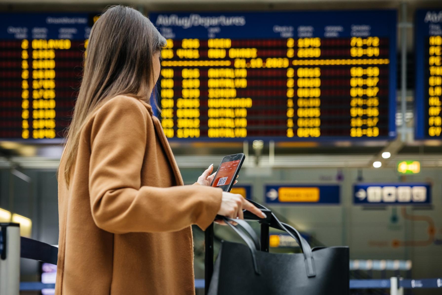 Solo Traveler at Departures