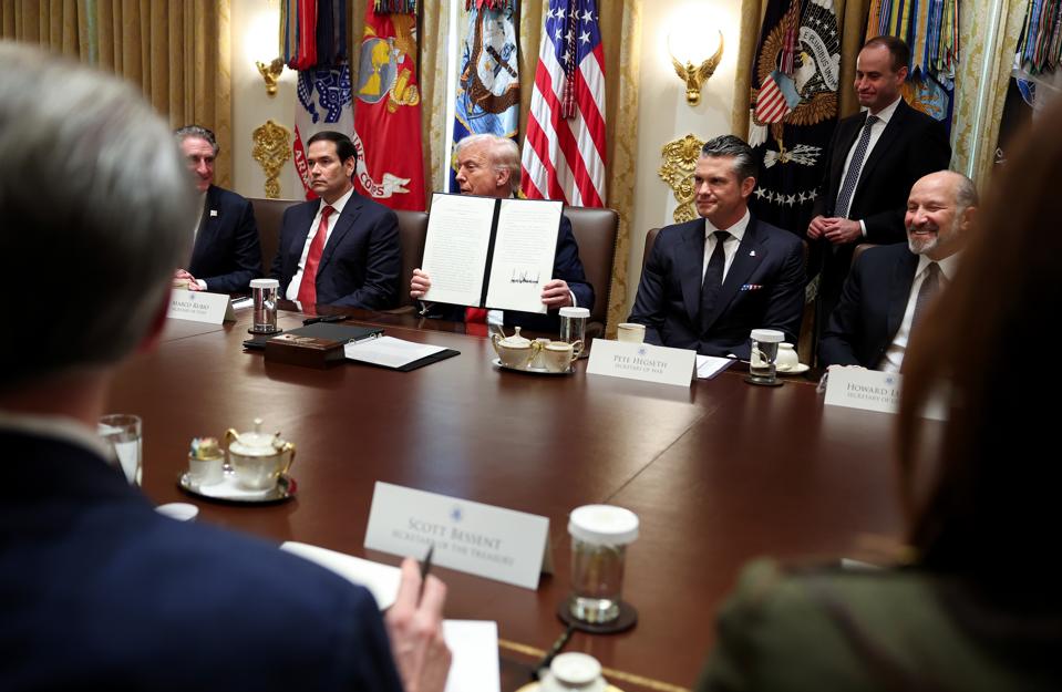 President Trump Holds Cabinet Meeting At The White House