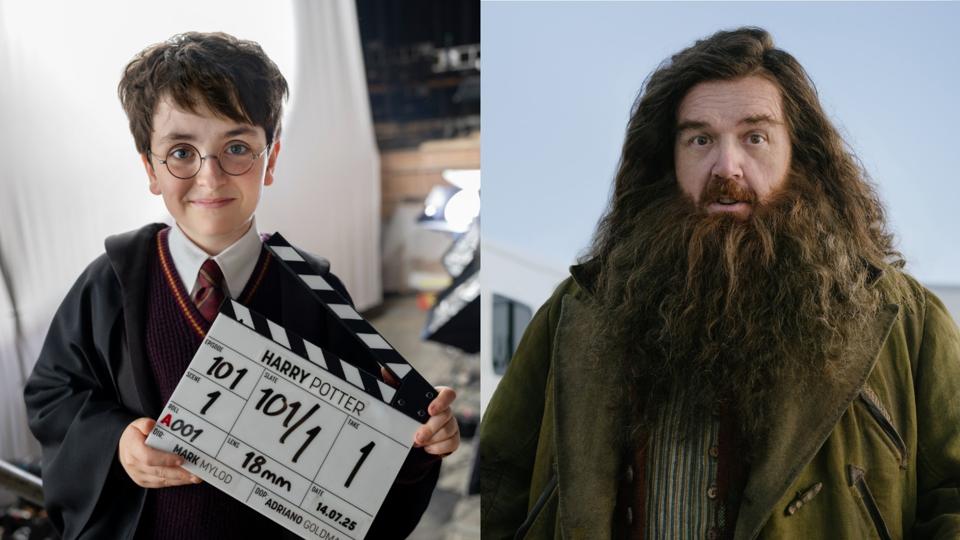 HBO's "Harry Potter" stars Dominic McLaughlin and Nick Frost.