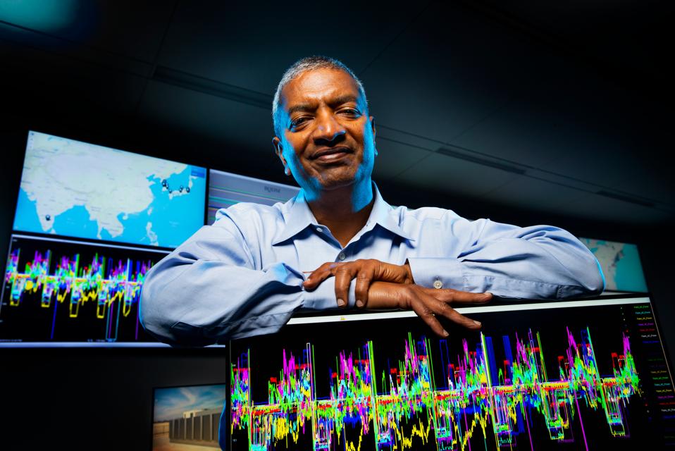 Bloom CEO KR Sridhar in control room. 