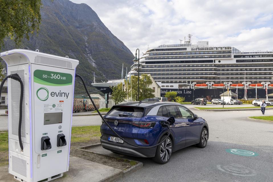 Eidfjord Norway EV charging station