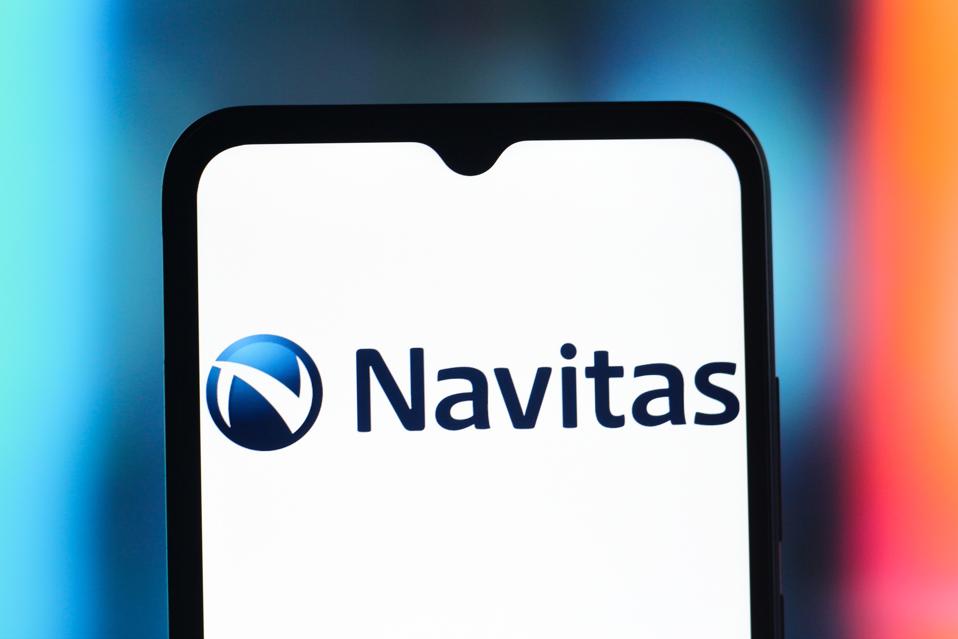 In this photo illustration, the Navitas Semiconductor logo...