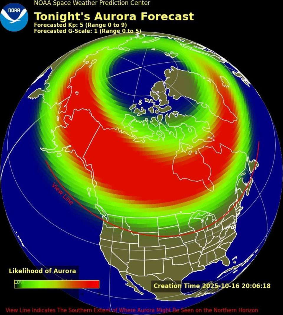 Northern Lights Forecast: Aurora Borealis Might Be Seen In These 15 States  Thursday Night