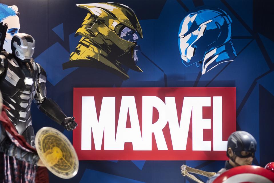 American film production label owned by Disney, Marvel Studios, booth at Ani-Com & Games event in Hong Kong. 