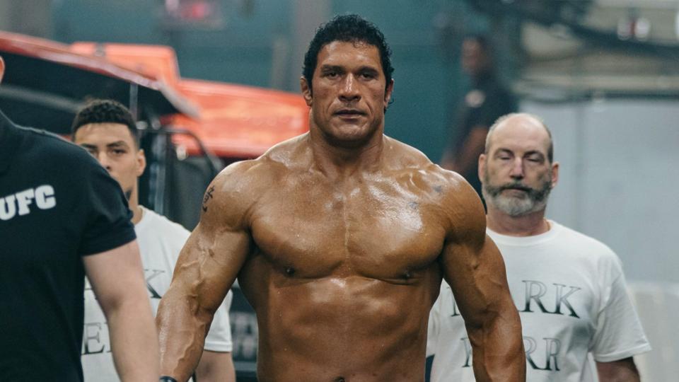 Dwayne "The Rock" Johnson in "The Smashing Machine."