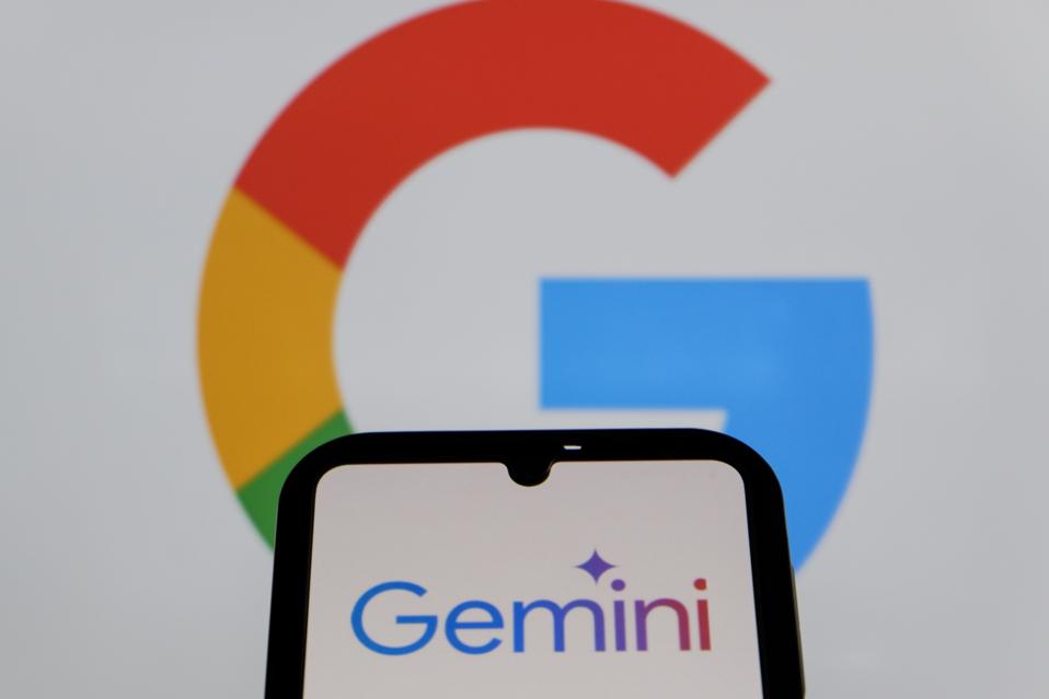 In this photo illustration, a Gemini AI logo is seen...