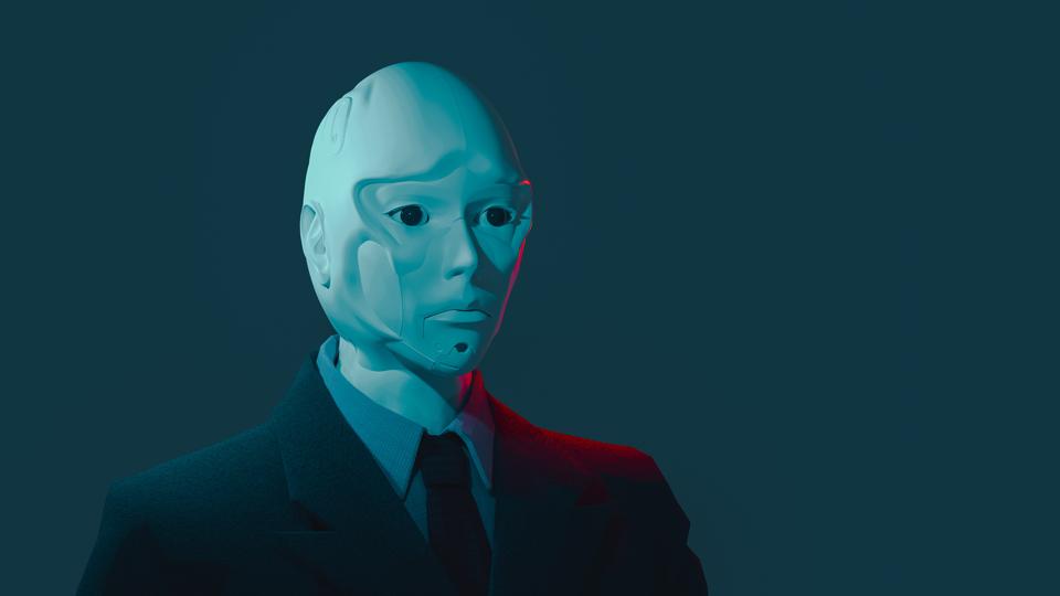 Future workforce with robot ready to work in new business