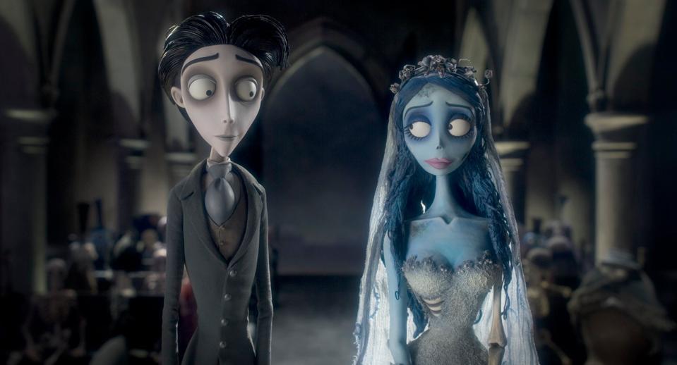 Victor (voice of Johnny Depp) and Emily (voice of Helena Bonham Carter) in "Tim Burton's Corpse Bride."