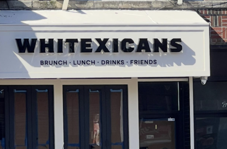 The store front for Whitexicans in New York. 