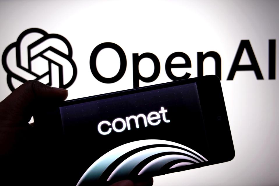 In this photo illustration, an Comet Browser logo is seen...