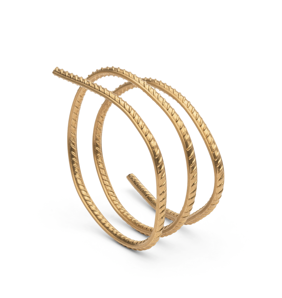 Rebar by Ai Weiwei in 24k gold being shown by the Elisabetta Cipriani Gallery.