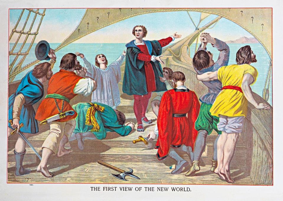 Columbus: The first view of the New World 1892