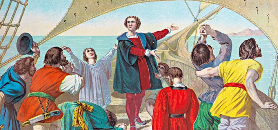 Columbus: The first view of the New World 1892