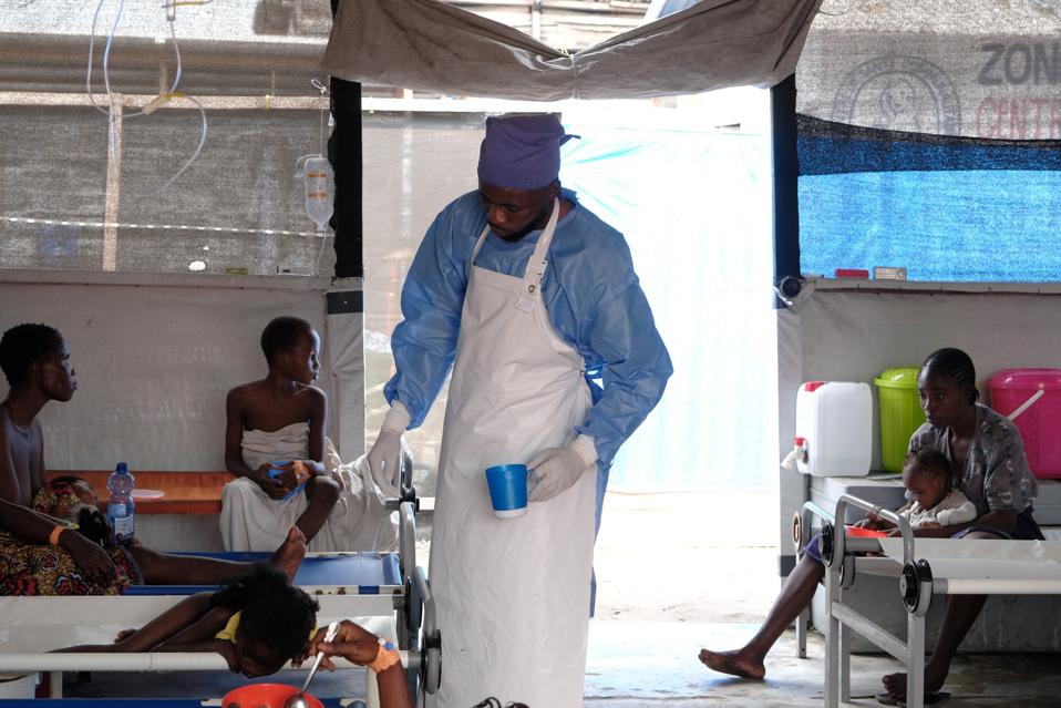 DR CONGO-KINSHASA-CHOLERA-OUTBREAK-TREATMENT CENTER