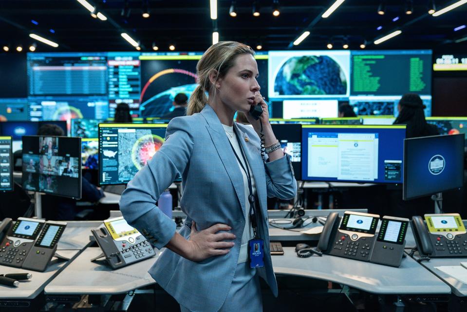 A House of Dynamite. Rebecca Ferguson as Captain Olivia Walker in A House of Dynamite.