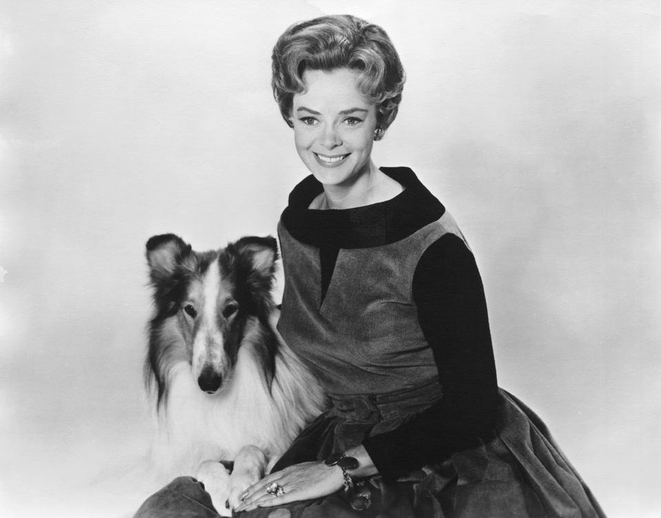 Portrait of June Lockhart and Lassie