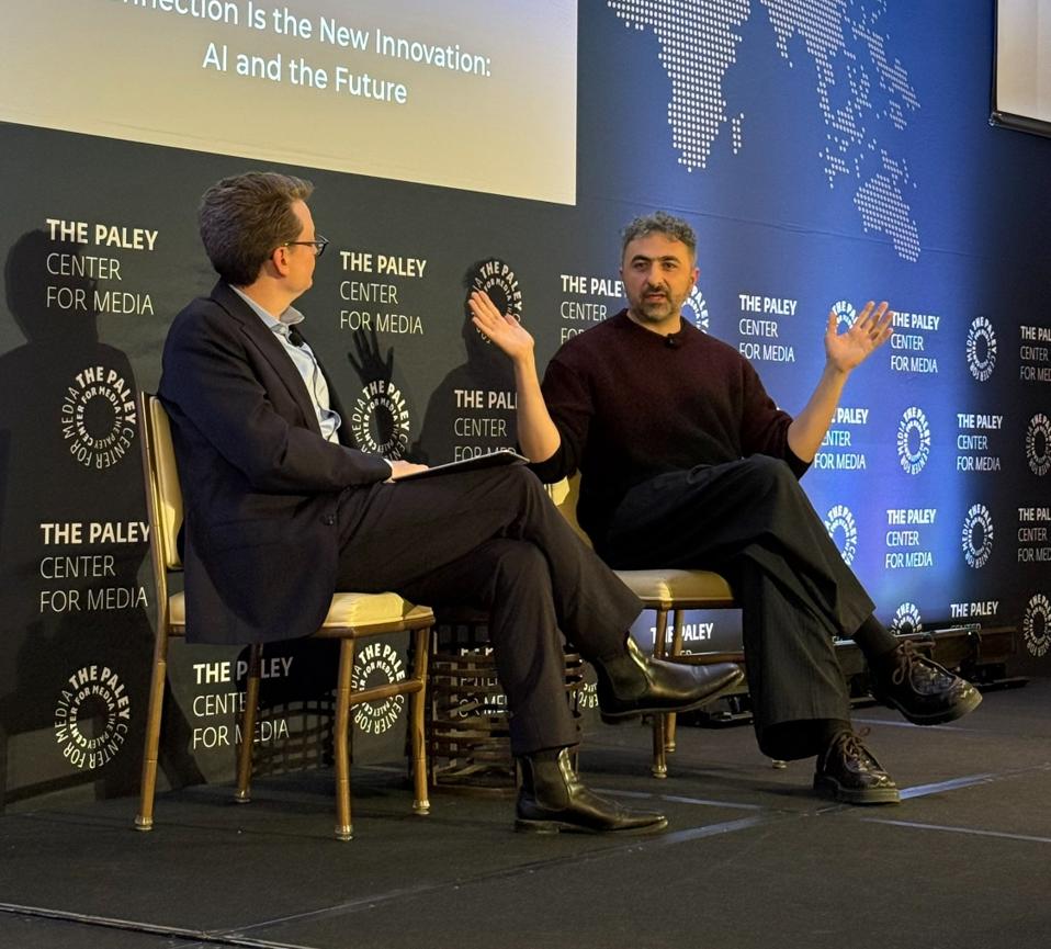 Paley Summit 2025 WSJ Tim Higgins in conversation with Microsoft AI CEO Mustafa Suleyman, photo by Martine Paris