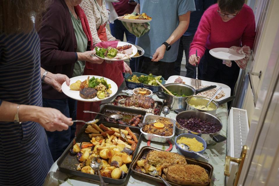 Almuerzo buffet del día de Navidad