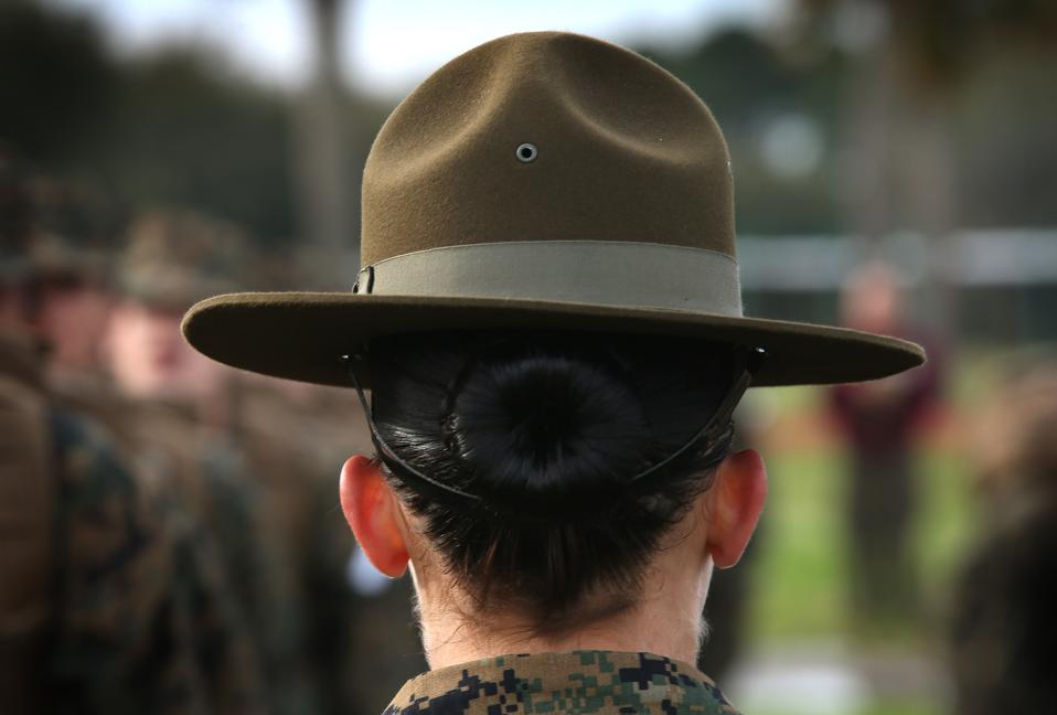 Women Attend Marine Boot Camp At Parris Island, South Carolina