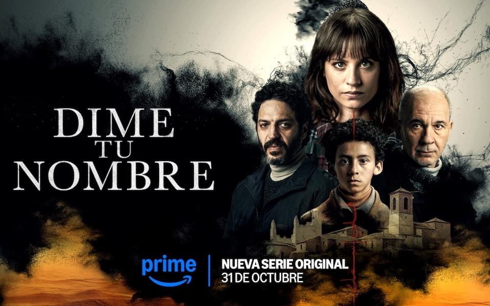 Michelle Jenner, Darío Grandinetti, Younes Bouab and Iyad Bennis in a poster of the supernatural thriller "Dime Tu Nombre."