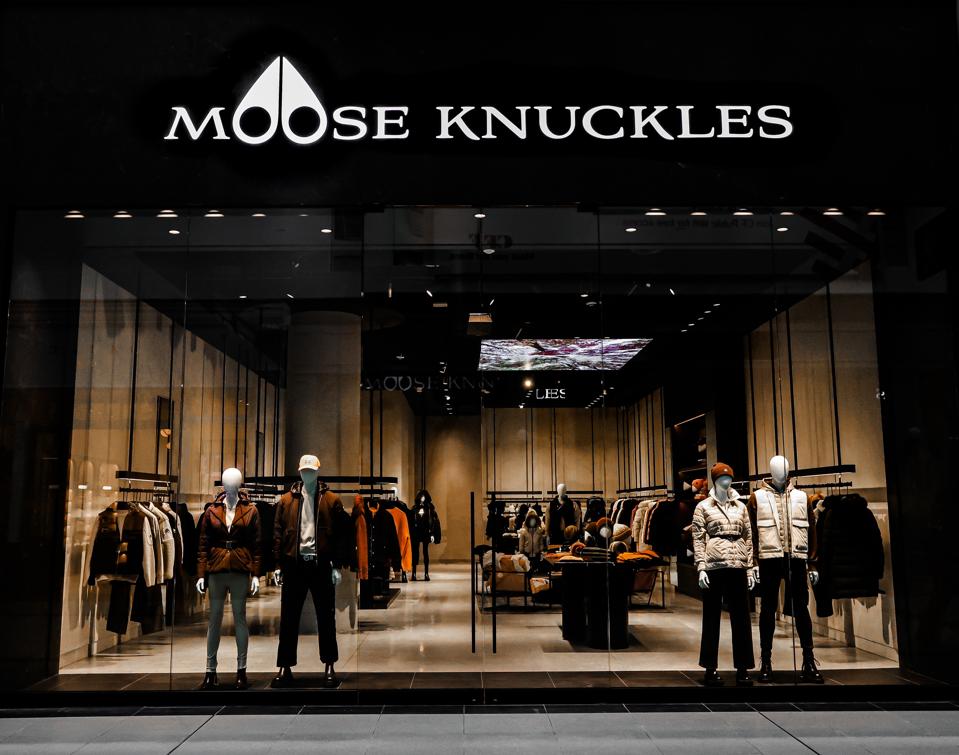 Moose Knuckles' Toronto Eaton Centre store was recently upgraded to the brand's latest digital-focused store concept.